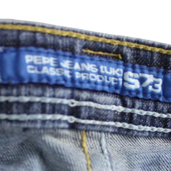 Pepe Jeans London Distressed Blue Fade Vintage Pocket Folk Art Boot, Size 12 - Picture 12 of 12